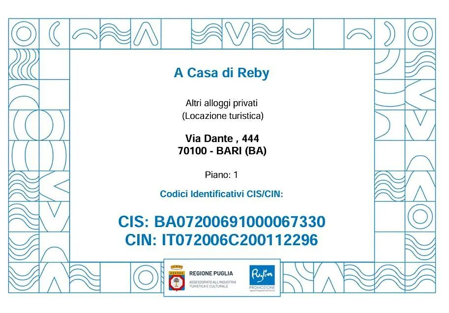Appartamento A Casa Di Reby Bari Italia